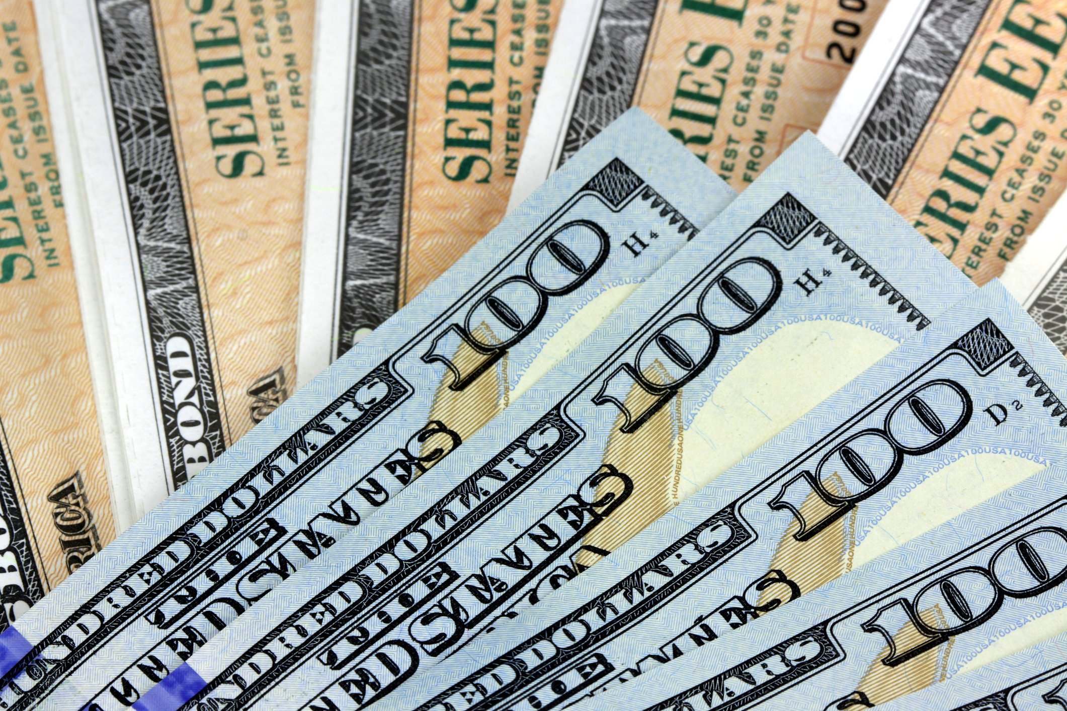US Treasury bonds stack