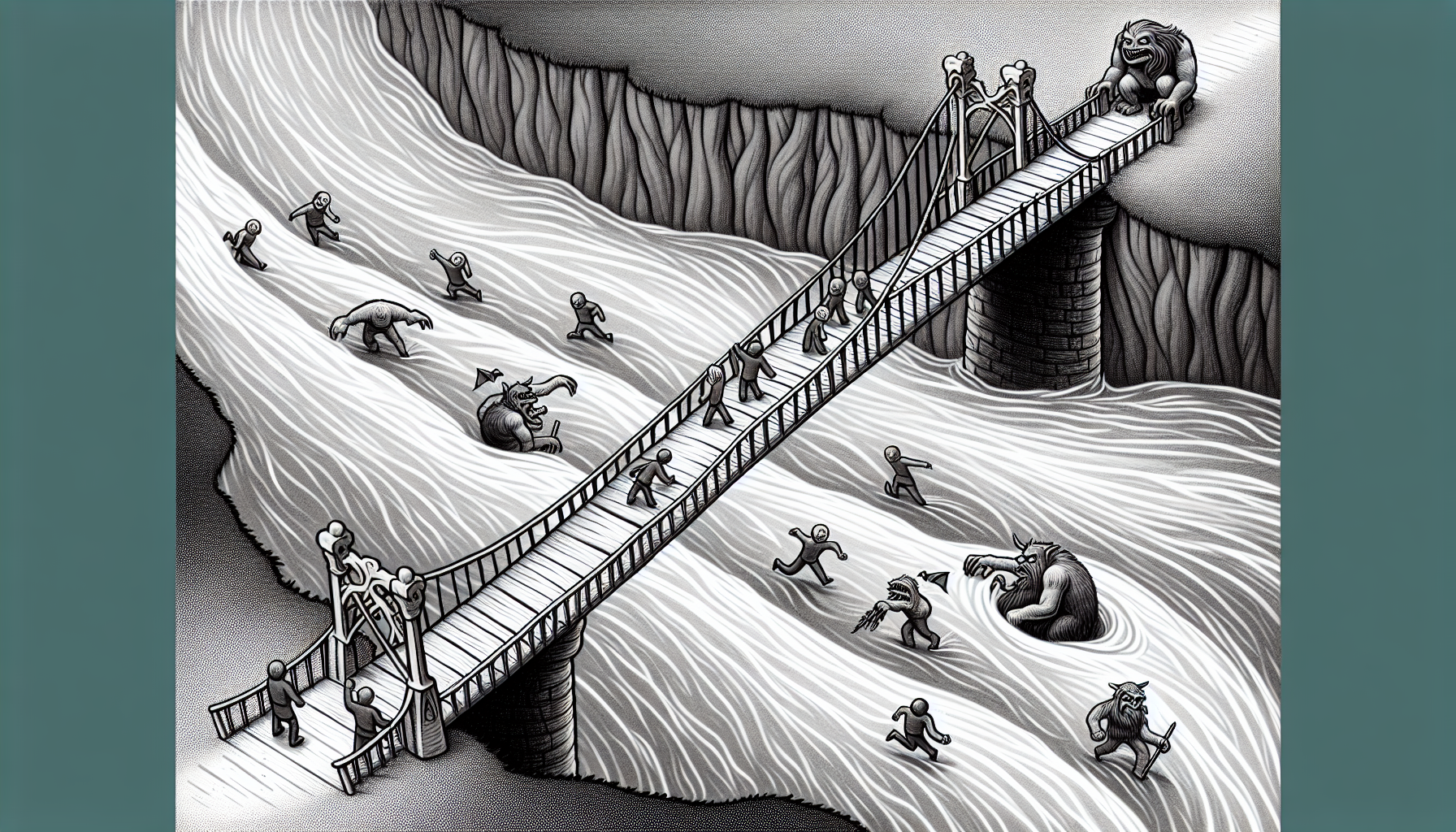 Blockchain bridge risks illustration