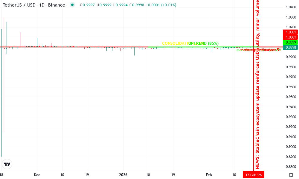 Tether USDT Technical Chart by Ashley Taylor
